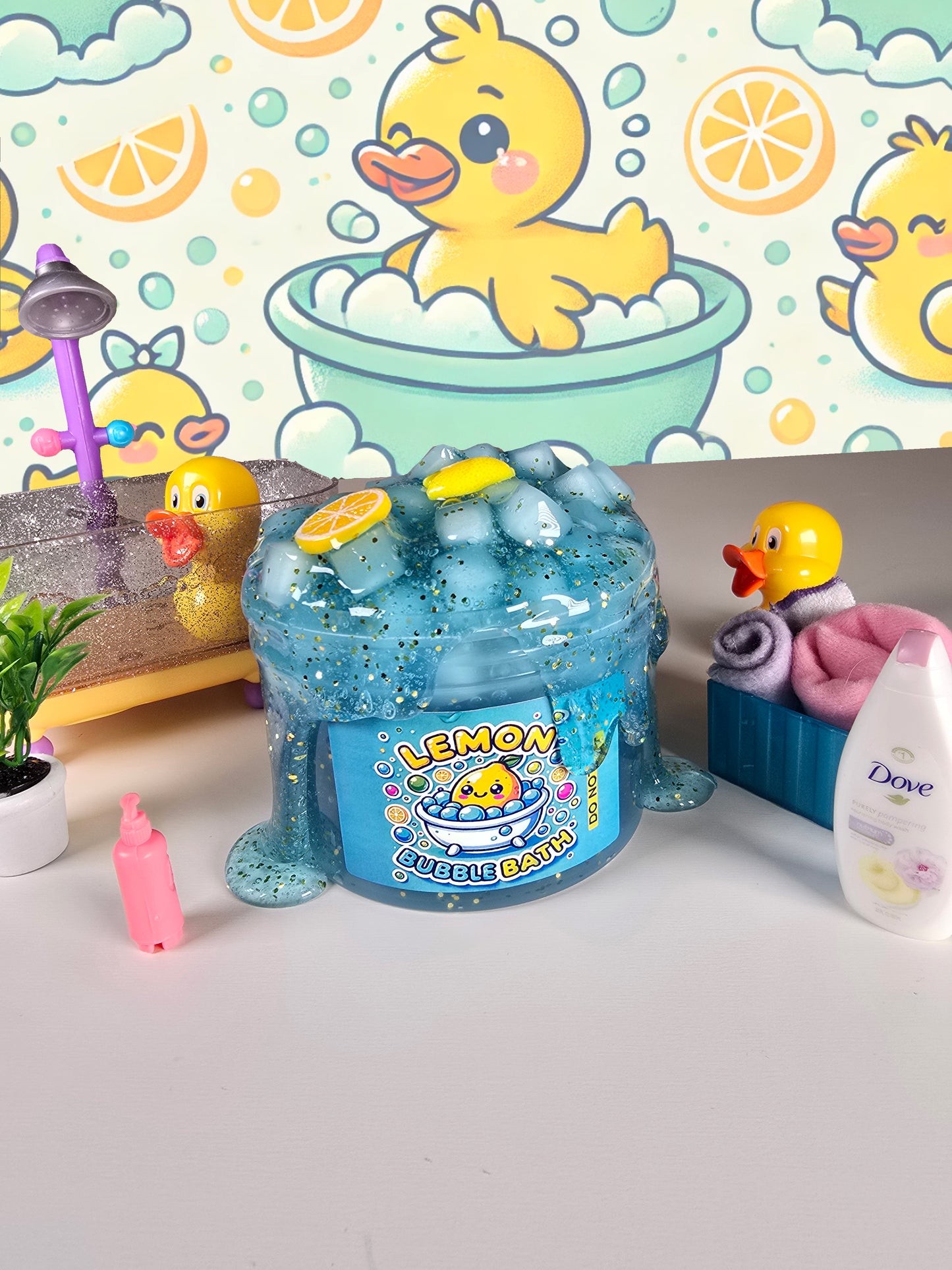 Lemon Bubble Bath Slime - Large 8oz
